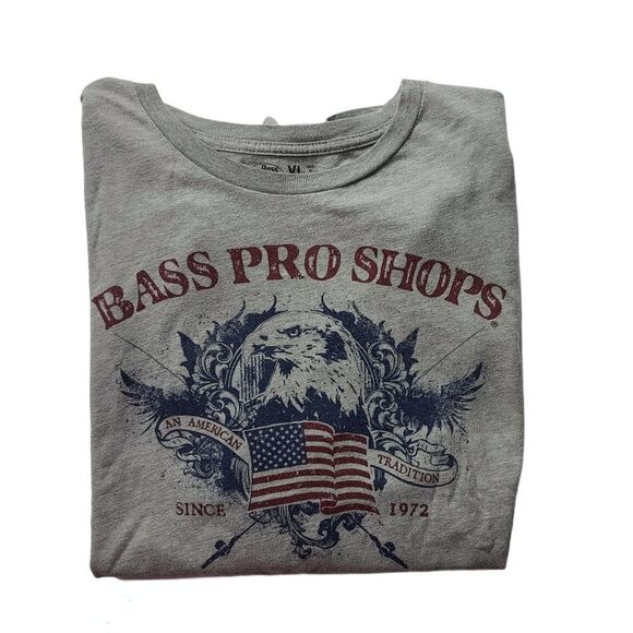 Bass Pro Shops Gray T-Shirt An American Tradition - Picture 1 of 11